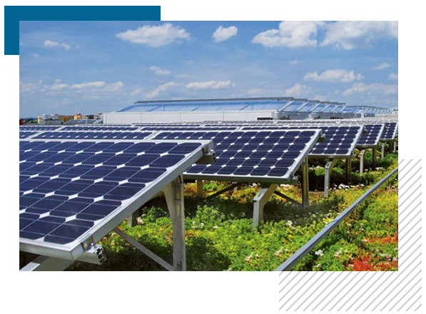 Installation de panneaux photovoltaïques sur un toit terrasse